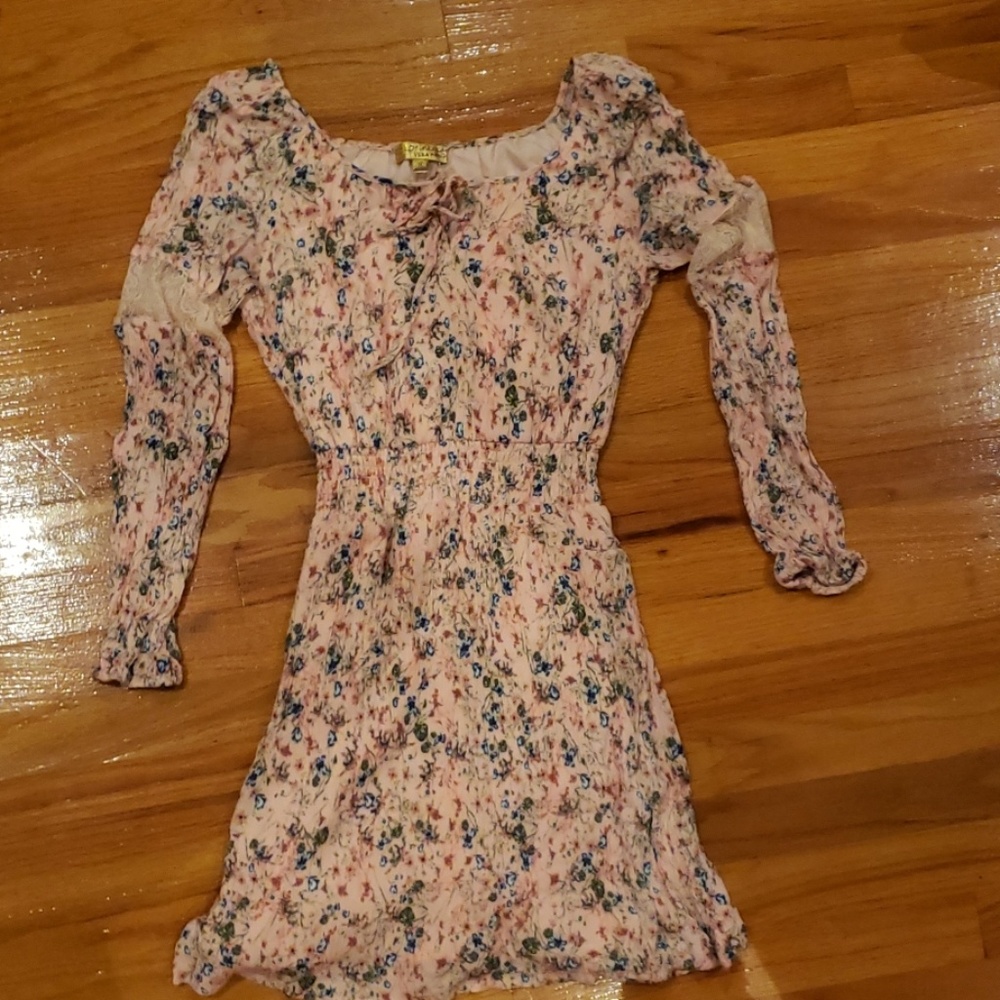 Pink floral dress vera wang